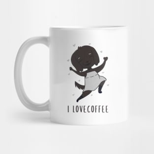 i love coffee funny cute dog Mug